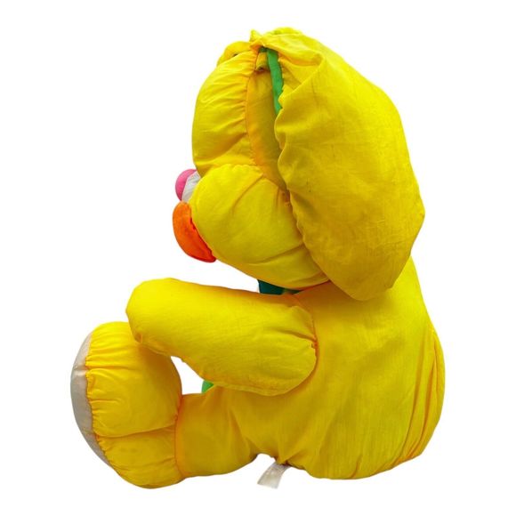 Tb Trading Co Plush Nylon Bunny Rabbit Carrot Feet Yellow Green Vintage 13” Sit - Picture 6 of 10